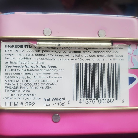 Vintage Early Y2k Barbie Small Metal Tin Lunch Box Style Purse - Picture 7 of 7